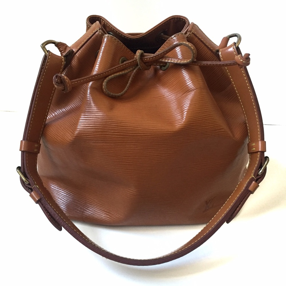 Louis Vuitton Epi Noe Bucket Bag Tan Brown